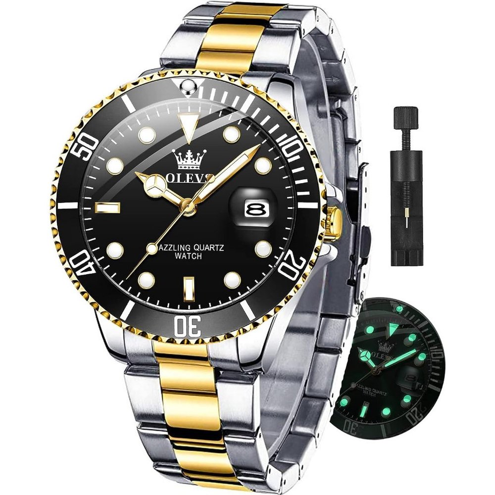 OLEVS Watches for Men with Date Luxury Luminous Waterproof Wristwatch